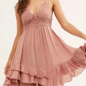 knee length dresses for ladies Free People Free-est Have A Thing For You Mini Dress – White Chocolate  Couture main image 1